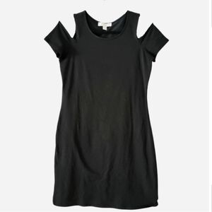 Michael Kors Black Cut-Out Off Shoulder Dress Small